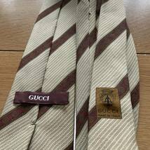 R-20　GUCCI/グッチ（イタリア製）！オールドタグ・ビンテージ シルクネクタイ_画像1