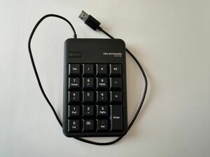 【動作確認済】ELECOM 2ポートUSB2.0HUB付USBテンキーボード ELECOM テンキーボード USB接続 テンキー