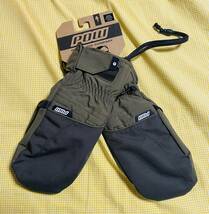 【即決】新品・在庫処分 POW グローブ ZERO 2.0 MITT OLIVE Lサイズ THINSULATE 暖かく防水通気性OK パウミトンオリーブ50%OFF激安_画像1