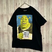 古着　SHReK Tシャツ キャラ シュレック デカロゴ 輸入品　映画　半袖　ムービーTシャツ　夏服　春服　秋服　Dream Works センターロゴ_画像4