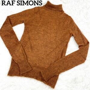 RAF SIMONS ラフシモンズ 2005〜2006aw モヘヤウール タートルネック ニットセーター[46] ブラウン　アーカイブ　入手困難　ユニセックス