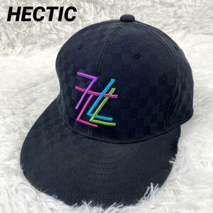 【MADHECTIC】ヘクティク 刺繍ロゴ キャップ ブラック [L]　ヘクティック　vintage　90s スケート　ニューエラ　NEWERA