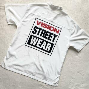 【VISION STREET WEAR】オーバーサイズ 半袖 開襟シャツ[L] ホワイト ビジョンストリートウェア スケートボード