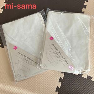 mi-sama フタ付収納BOX DAISO 厚さ23cm　2個セット　シンプル収納
