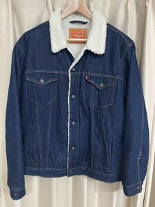 Levi ‘s リーバイス　デニム　ボア　ジャケット　3rd 4th 濃色　インディゴ 美品 大きいサイズ　オーバーサイズ XL USサイズ ポケット付き