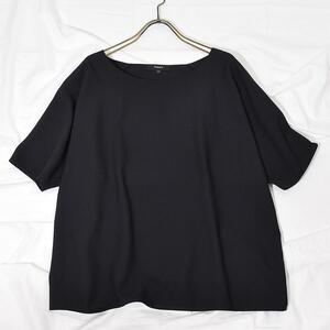 定価26,400円 セオリー Theory ウォッシャブル バック ラグラン オーバーサイズ ドルマン ブラウス S 黒 SHALLW GGT / BACK RAGLAN TOP 