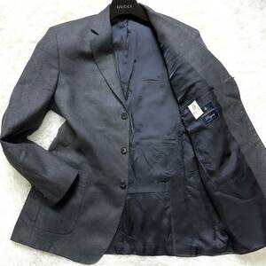 極美品LoroPiana BROOKS BROTHERSテーラードジャケットXXL~XL.LLコラボメランジュグレー灰42REGツイードロロピアーナブルックスブラザーズ