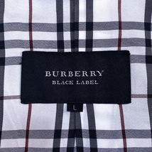 絶版極美品BURBERRY BLACKLABELナポレオンコートXL.LL～L黒ノバチェック柄ステンカラーコートジャケットブラレバーバリーブラックレーベル_画像9