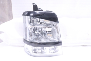 43-330★HID DA64W エブリィワゴン★右ヘッドライト LE06H6166 アイライン付 ユニット メッキ 純正★スズキ (KK)