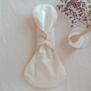 【肌に優しい】無添加コットンフランネル くすみピンク小花柄の布ナプキン 夜用 37cm