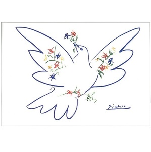 パブロ ピカソ 平和の鳩 Pablo Picasso ポストカード フランス 製 グリーティングカード 絵はがき ハト 鳥 雑貨