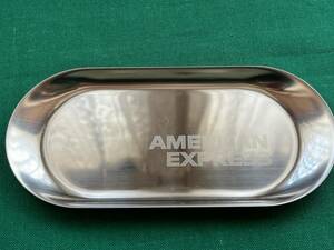 管Y2404★AMERICAN EXPRESS★AMEX★アメックス★シルバー★ステンレス★トレー★トレイ★非売品★ノベルティ★クリックポスト発送