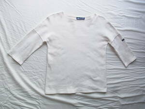 SAINT JAMES セントジェームス　変形バスクシャツ　サイズ XS 　MADE IN FRANCE　オフホワイト系　MADE IN FRANCE