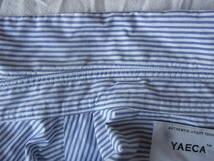 YAECA ヤエカ　ストライプ柄　コンフォートシャツ　サイズ MEDIUM 日本製　ホワイト×ブルーのストライプ柄_画像8
