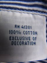 RALPH LAUREN ラルフローレン　ストライプ柄　ニットシャツ　サイズ 15 1/2 / 39 ホワイト×ネイビーのストライプ柄_画像10