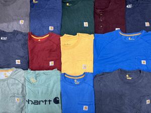 USA古着 半袖 カーハート Tシャツ 13 枚 セット まとめ売り 1円スタート 大量 卸売り アメリカ古着 Carhartt ロゴ プリント ワッペン