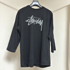 stussy　ベーシック　ロンT　7分袖　黒　L