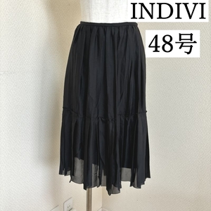 INDIVI( Indivi ) lady's large size formal skirt black 48 number 