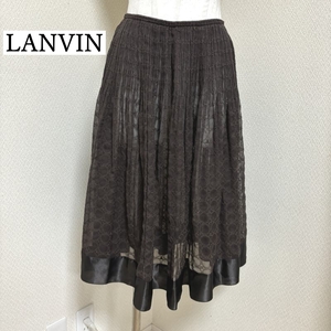 LANVIN　ランバン　ひざ丈スカート　春　夏　ブラウン　フォーマル　40号