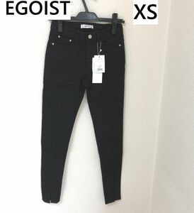  tag attaching EGOIST Egoist lady's jeans waist deepen center si-m skinny jeans black Denim black XS