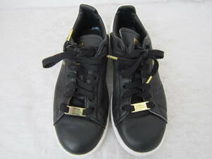 adidas stan smith（アディダス スタンスミス）（EH1476）　黒/白/金 レザー　　23.5㎝　US5.5　　2020年製　　ok2402D