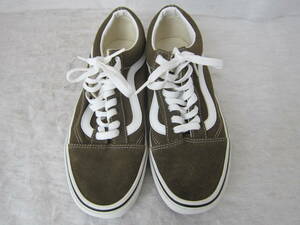 VANS OLD SKOOL（バンズ オールドスクール）（751505）　カーキ/白　　25㎝　US7　　　着用少　　ok2403B