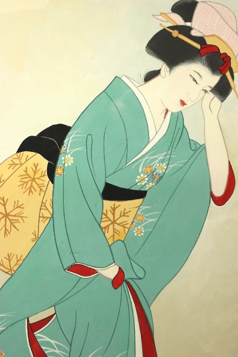 [Customs] Beautiful artist Miyashita Yuaoi brush Kogarashi No. 10 Authenticity guaranteed ws262, painting, Japanese painting, person, Bodhisattva