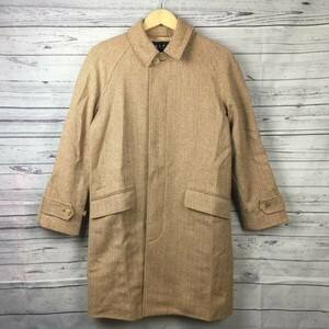 RALPH LAUREN★ツイードウール/ステンカラーコート【9号/Women's size -M/ベージュ】ラルフローレン◆BA103-B