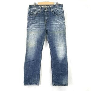 Hilfiger Denim/Hilfiger Denim ★ Обработка повреждений/джинсовые штаны/джинсы [Мужской W32L32/Inseam 83 см/синий] брюки/брюки ◆ PBH568