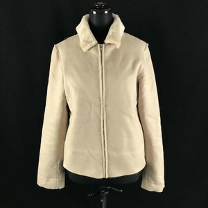  made in Japan *UNTlTLED/ Untitled * lining fleece / full Zip blouson / jacket [9/ lady's M/ beige ]*BF664