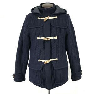 ユナイテッドアローズG.L.R.★ケーブルニットウール/ダッフルコート/中綿入り【メンズM/紺/navy】Coat/Jacket/Jumper◆pBH600