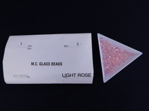 2453△未使用 チェコビーズ M.C.GLASS BEADS LIGHT ROSE ライトローズ SUPERIOR CRYSTAL