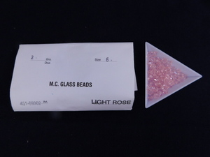 2529△未使用 チェコビーズ M.C.GLASS BEADS LIGHT ROSE ライトローズ SUPERIOR CRYSTAL