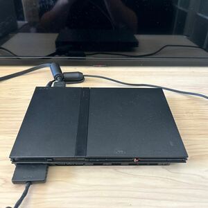 A10 SONY PlayStation2 薄型 チャコールブラック SCPH-70000 動作確認済み 動作良好 封印シール有り　中古品