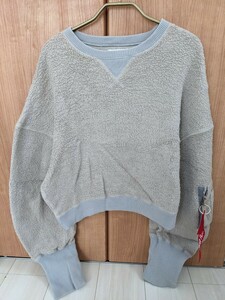 【CHRISTIAN DADA/クリスチャンダダ】MA-1 TYPE Crewneck Sweatshirt size36 MADE IN JAPAN クルーネック ショート丈 ワイドスウェット