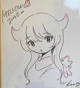 田中かえ melow 直筆イラスト 色紙 直筆サイン