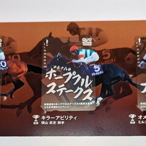 2021年有馬記念 ホープフルステークス 東京大賞典 優勝馬記念ＱＵＯカード30000円 未使用品 の画像1