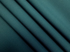 ウール・ポリ 綾織 スーツ ワンピース 微光沢 微薄地 巾150cm 長4m ビリジアン[m537]@