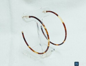  tortoise shell!ba rough 45.K18 earrings (OK785)