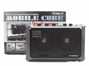 Roland MOBILE CUBE ギターアンプ ラインアンプ ステレオ ケース ACアダプター付き #U2273