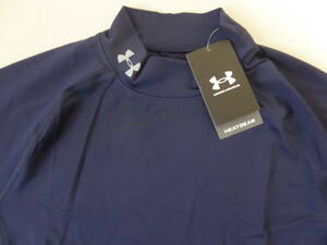 UNDER ARMOUR アンダーアーマー HEATGEAR モックネック半袖コンプレッションシャツ　XL　紺