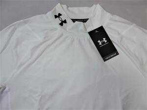 UNDER ARMOUR アンダーアーマー HEATGEAR ハイネック半袖コンプレッションシャツ　3XL　白　①