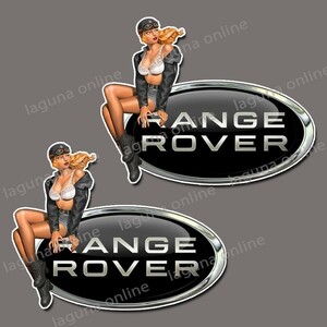 ☆即納☆　RANGE ROVER　レンジローバー　ピンナップガール　ステッカー　デカール　並行輸入