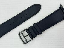 ☆即決 HERMES Apple Watch 41mm 40mm ブラック 黒 シンプルトゥール レザーストラップ アップルウォッチ エルメス レザーバンド 497_画像6