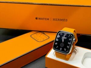 ☆即決 美品 Apple Watch series7 HERMES 45mm アップルウォッチ エルメス GPS+Cellular シルバーステンレス シリーズ7 553