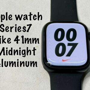 ☆即決 初めての方にもオススメ Apple Watch Series7 Nike 41mm ミッドナイトアルミニウム ナイキ アップルウォッチ GPSモデル 552の画像1
