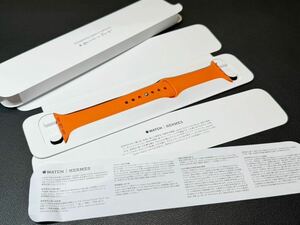 ☆即決 Apple Watch HERMES 限定 オレンジ スポーツバンド 45mm 44mm 純正 アップルウォッチ エルメス ラバーバンド 555