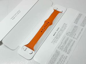 ☆即決 美品 Apple Watch HERMES 限定 オレンジ スポーツバンド 45mm 44mm 純正 アップルウォッチ エルメス ラバーバンド 663