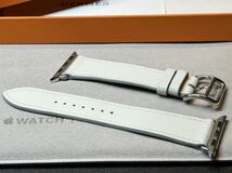 ☆即決 美品 Apple Watch Hermes 41mm 40mm 白 シンプルトゥール レザーストラップ アップルウォッチ レザー エルメス ホワイト 484_画像7