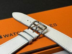 ☆即決 美品 Apple Watch Hermes 41mm 40mm 白 シンプルトゥール レザーストラップ アップルウォッチ レザー エルメス ホワイト 473